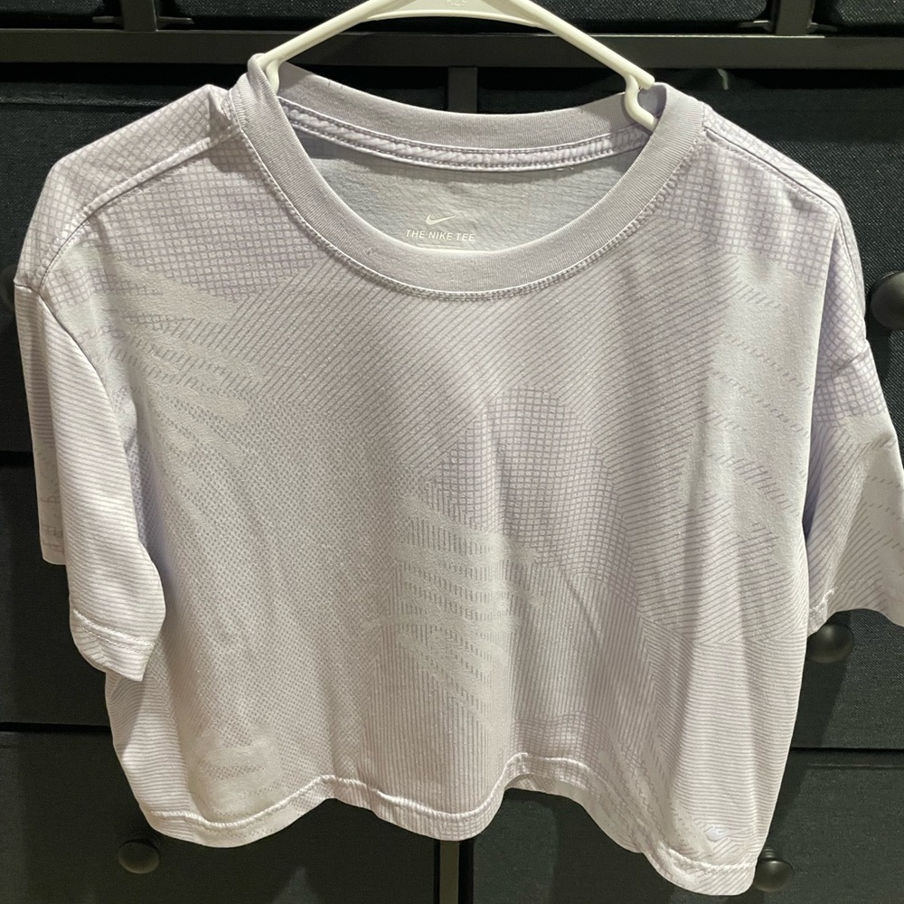 Nike Women's Purple Mesh Crop Top